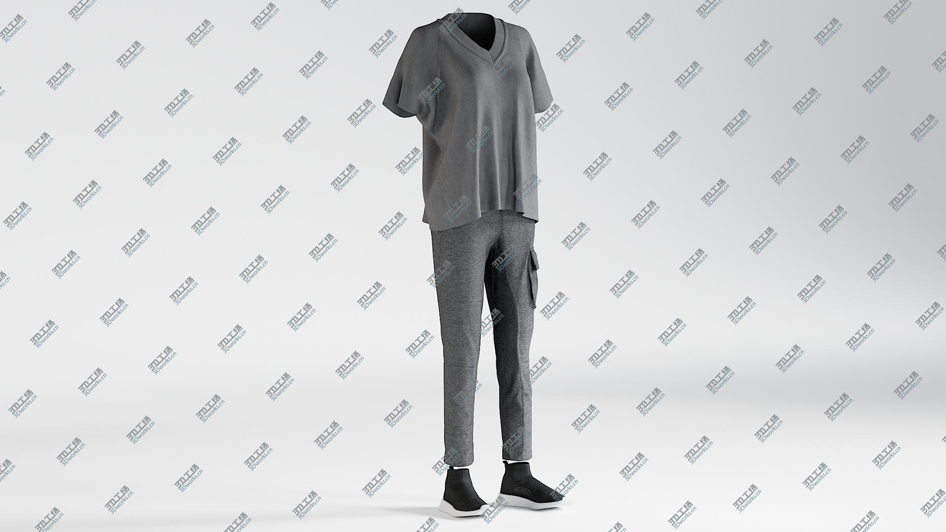 images/goods_img/202104023/Women's Sport Pants with TShirt and Sneakers 3D model/5.jpg